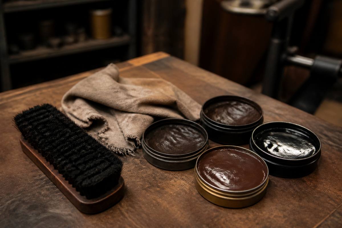 Shoe polish and care kit